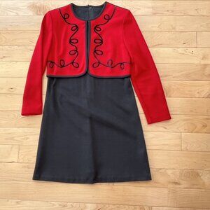 Byer Studio Petite Red and Black Dress One Piece